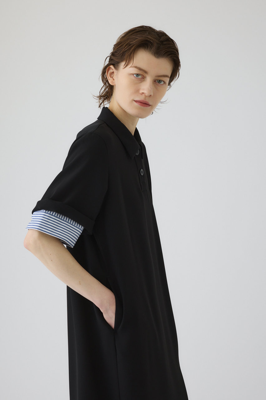 RIM.ARK(リムアーク)｜Polo design maxi OP/ワンピース/ブラック の
