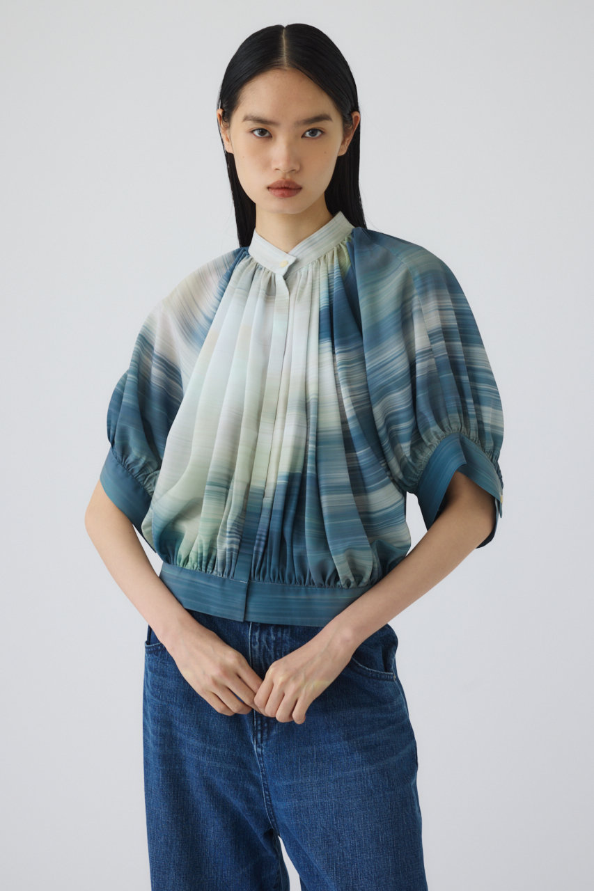 リムアーク/RIM.ARKの【4/15 10:00販売開始】Hidden flower gather SH/シャツ(グリーン/460JSN30-0941)