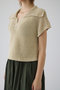 Linen mix open collar tops/トップス リムアーク/RIM.ARK