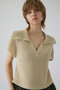 Linen mix open collar tops/トップス リムアーク/RIM.ARK