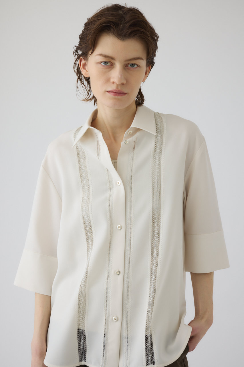 リムアーク/RIM.ARKの【5/1 10:00販売開始】Lace docking SH/シャツ(ホワイト/460JSS30-1371)