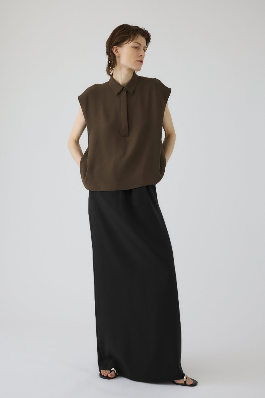 RIM.ARK(リムアーク)｜Side slit maxi SK/スカート/ブラック の通販