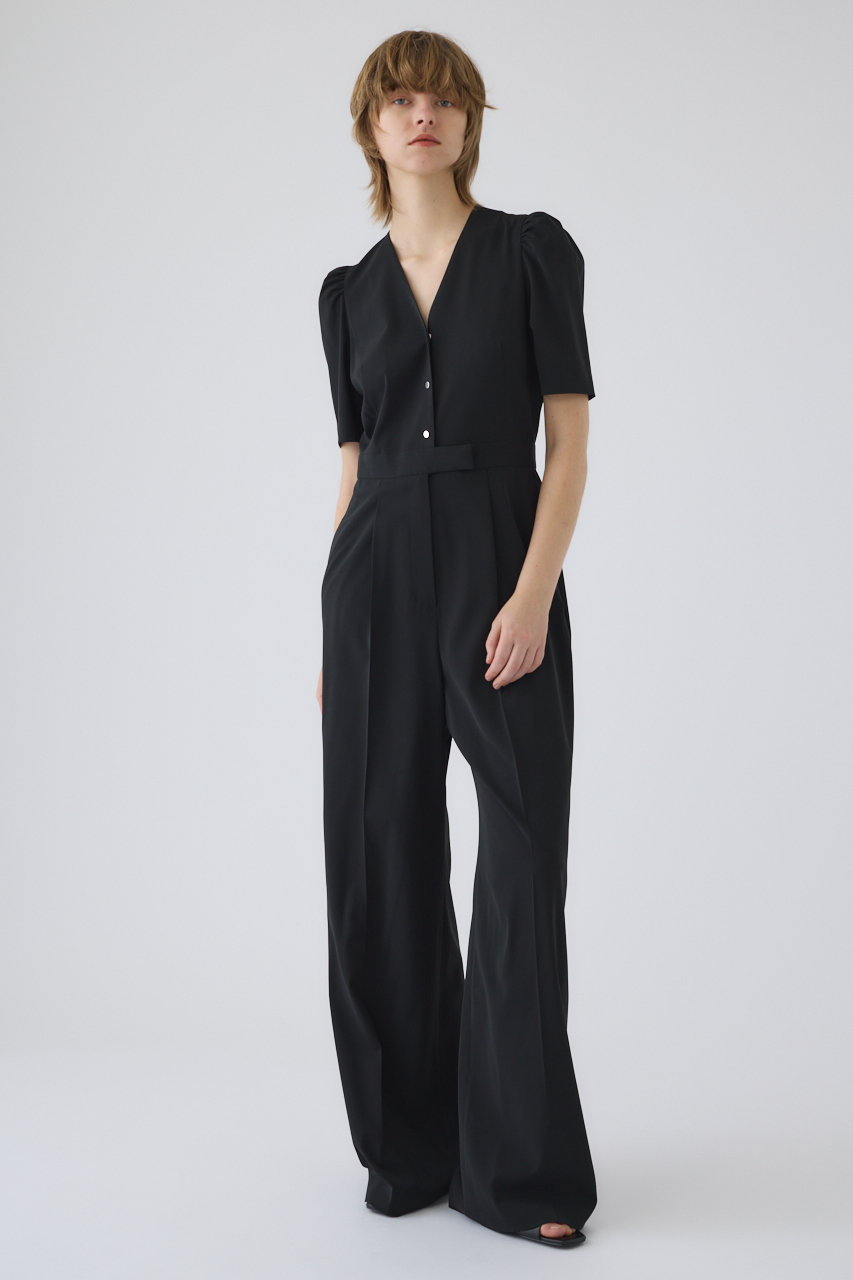 リムアーク/RIM.ARKの【予約販売】Puff sleeve solid jumpsuit/ジャンプスーツ(ブラック/460JSL33-1851)