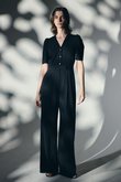 RIM.ARK(リムアーク)｜Puff sleeve solid jumpsuit/ジャンプスーツ 
