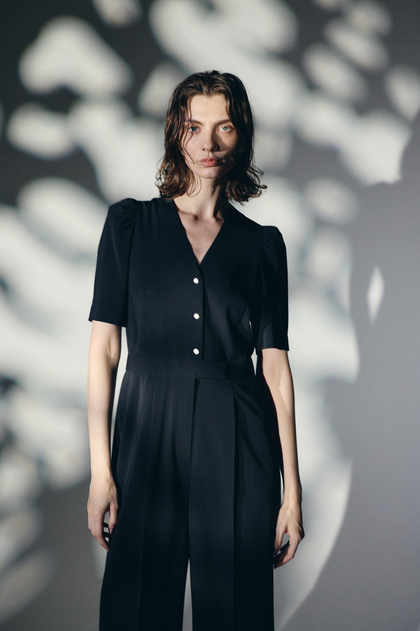 RIM.ARK(リムアーク) Boat neck bodysuit レディース RIM.ARK(リムアーク)｜【予約販売】Puff sleeve solid jumpsuit