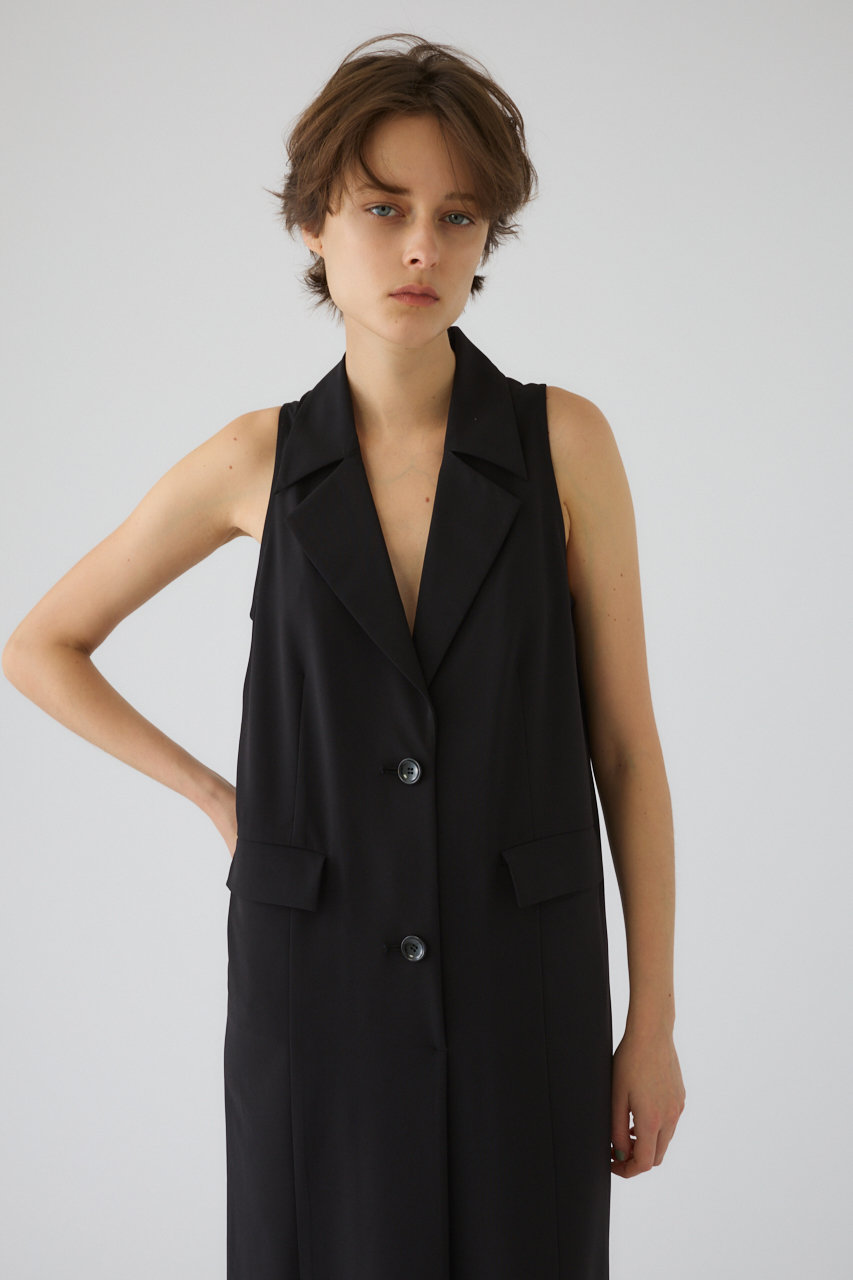 RIM.ARK(リムアーク)｜Halter neck tailored dress/ドレス/ブラック の