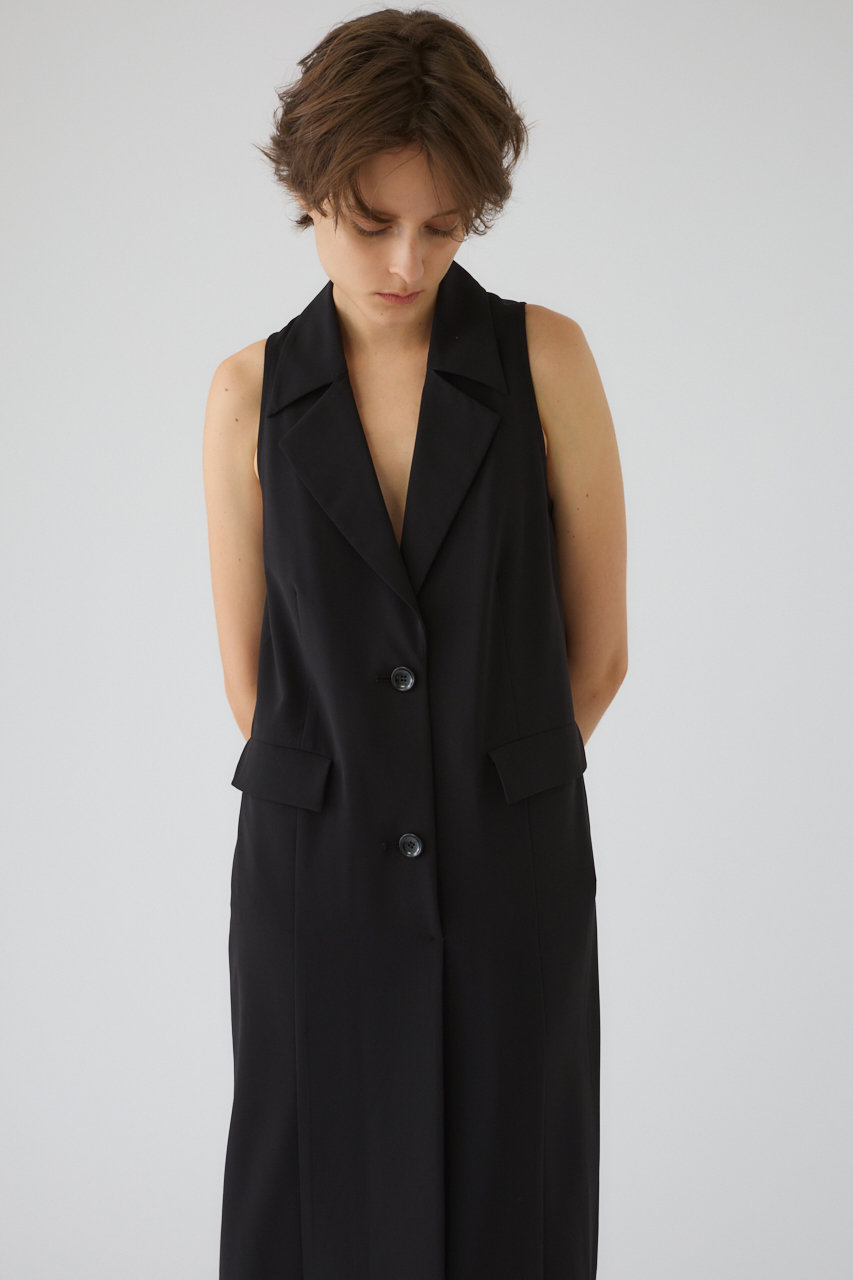 RIM.ARK(リムアーク)｜Halter neck tailored dress/ドレス/ブラック の