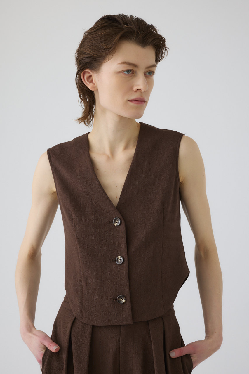 リムアーク/RIM.ARKの【予約販売】Comfy vest tops/ベスト(ブラウン/460JAL30-0381)