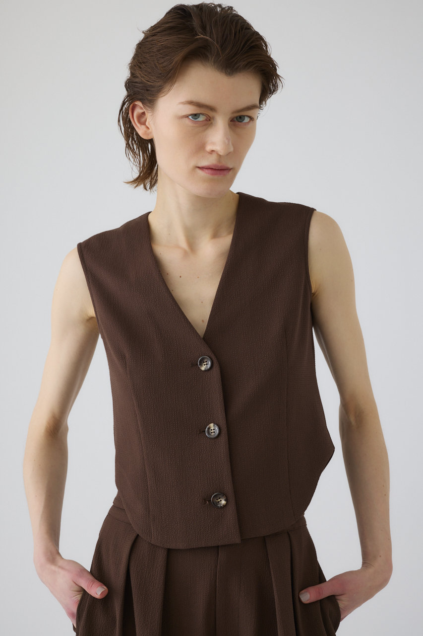 RIM.ARK(リムアーク)｜【予約販売】Comfy vest tops/ベスト/ブラウン