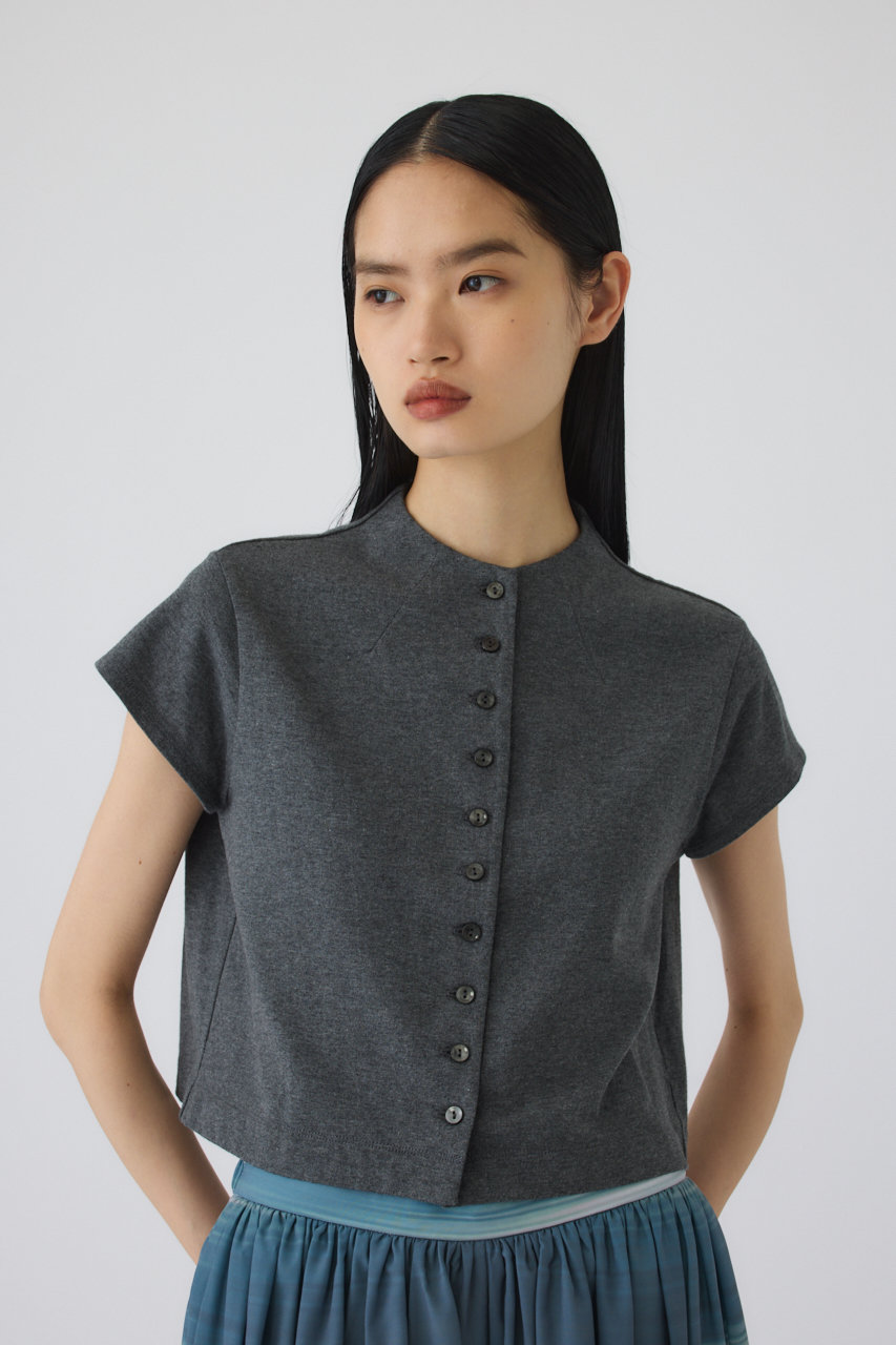 リムアーク/RIM.ARKの【予約販売】Neck darts cut tops/トップス(グレー/460JAL80-0491)