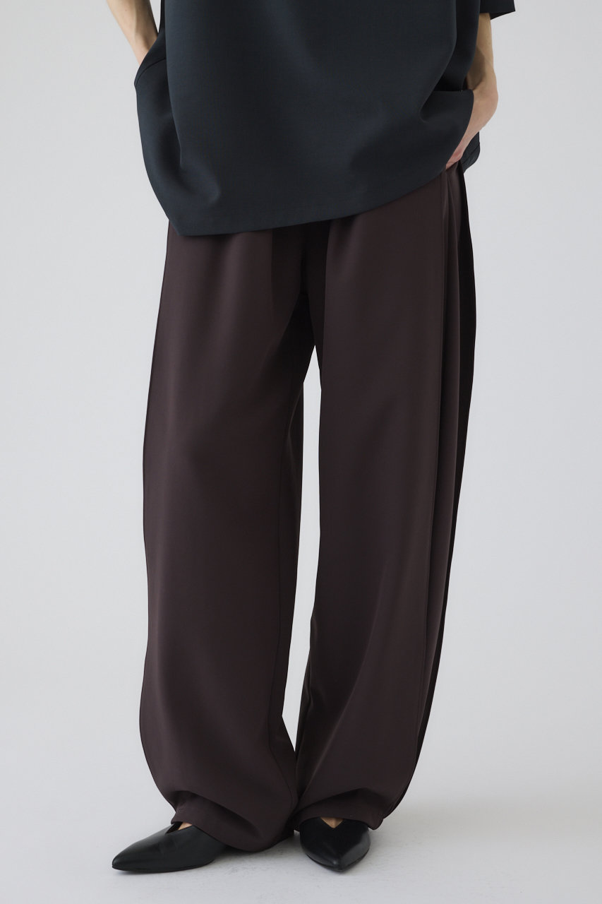 RIM.ARK Round tuck PT/パンツ (ダークブラウン, 36) リムアーク ELLE SHOP