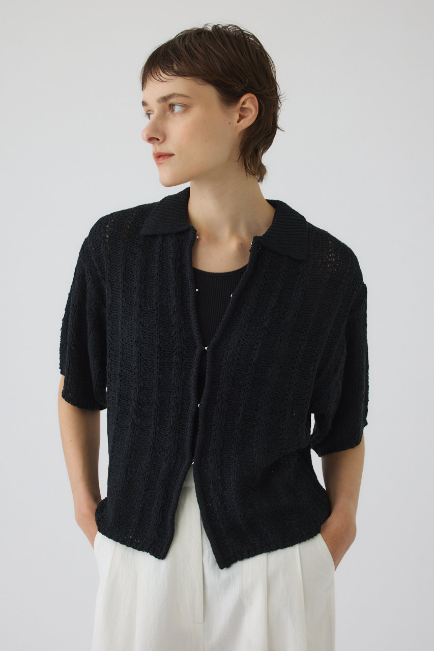 RIM.ARK Summer knit shirt/シャツ (ブラック, FREE) リムアーク ELLE SHOP