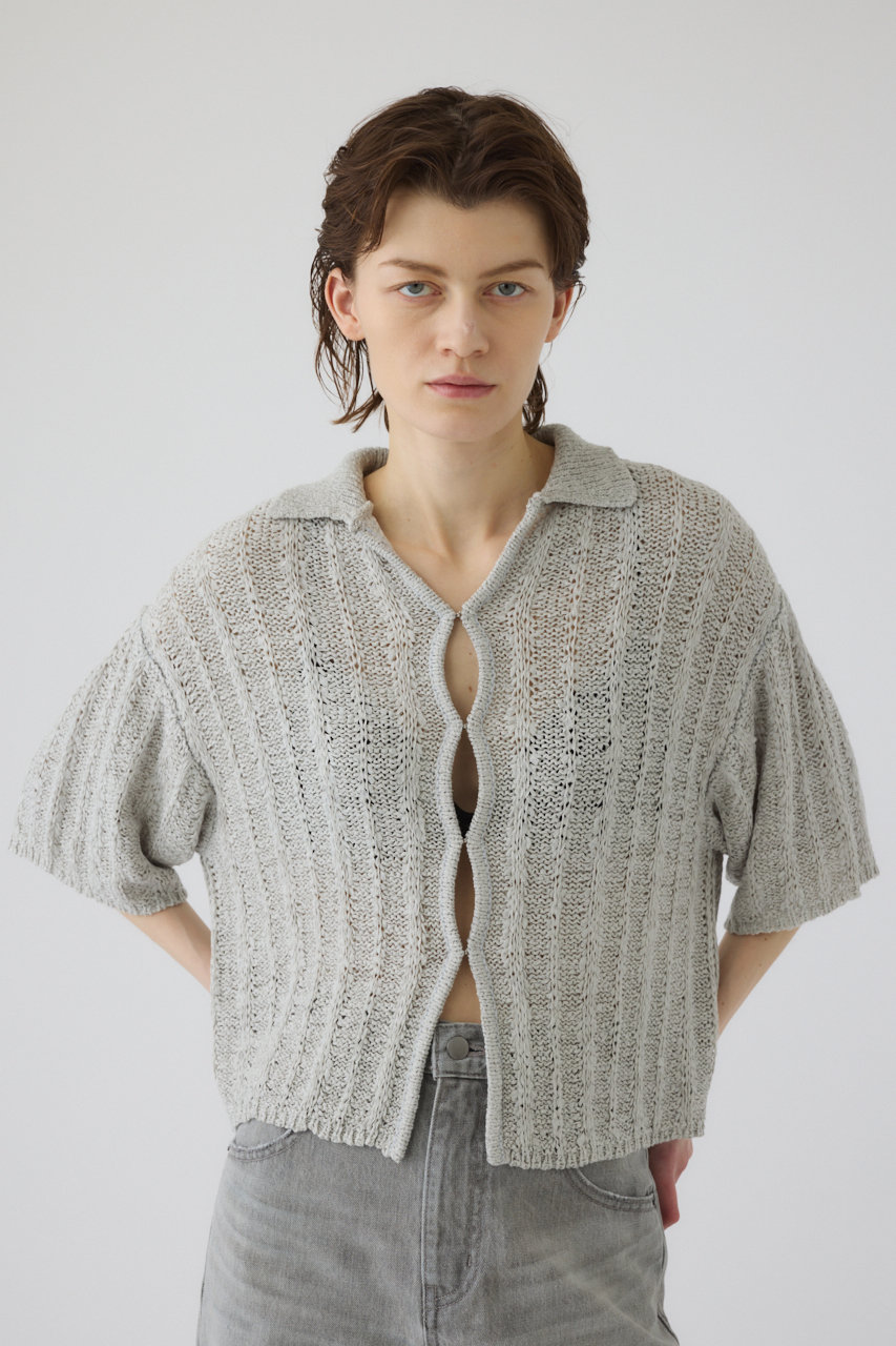 RIM.ARK Summer knit shirt/シャツ (ライトグリーン, FREE) リムアーク ELLE SHOP