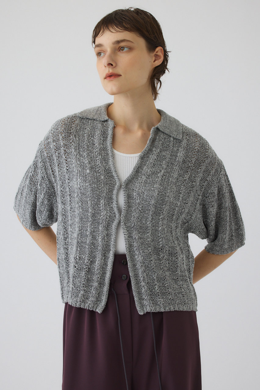 RIM.ARK Summer knit shirt/シャツ (グレー, FREE) リムアーク ELLE SHOP