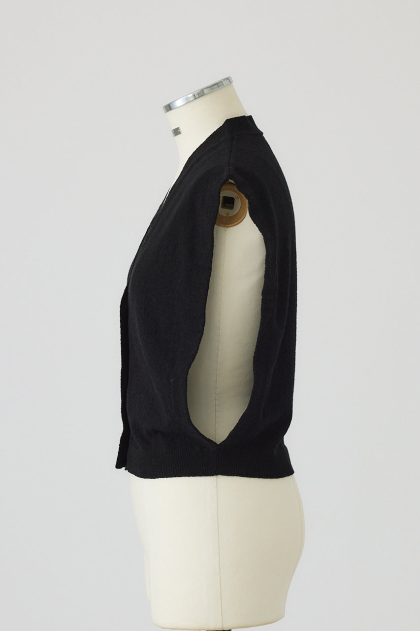 RIM.ARK(リムアーク)｜Compact knit vest/ベスト/ブラック の通販