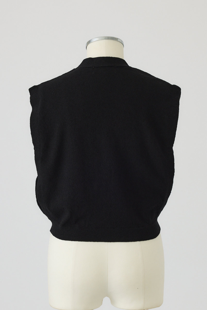 RIM.ARK(リムアーク)｜Compact knit vest/ベスト/ブラック の通販