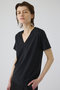 Smooth texture v-neck tee/Tシャツ リムアーク/RIM.ARK ブラック
