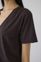 Smooth texture v-neck tee/Tシャツ リムアーク/RIM.ARK