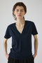 Smooth texture v-neck tee/Tシャツ リムアーク/RIM.ARK