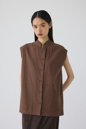 リムアーク/RIM.ARKのLinen mix box vest/ベスト(110100/110102)