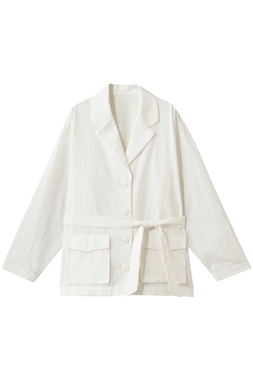 RIM.ARK(リムアーク)｜Linen mix shirt JK/シャツジャケット/WHT の