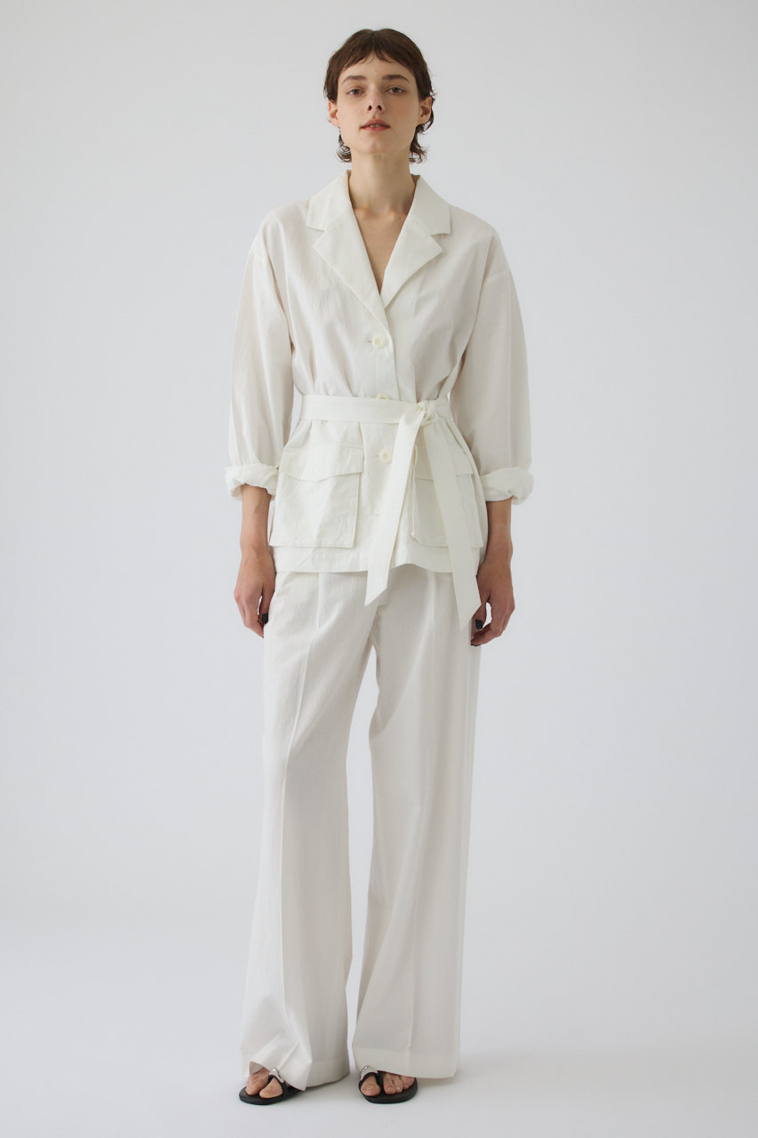 RIM.ARK(リムアーク)｜Linen mix shirt JK/シャツジャケット/WHT の