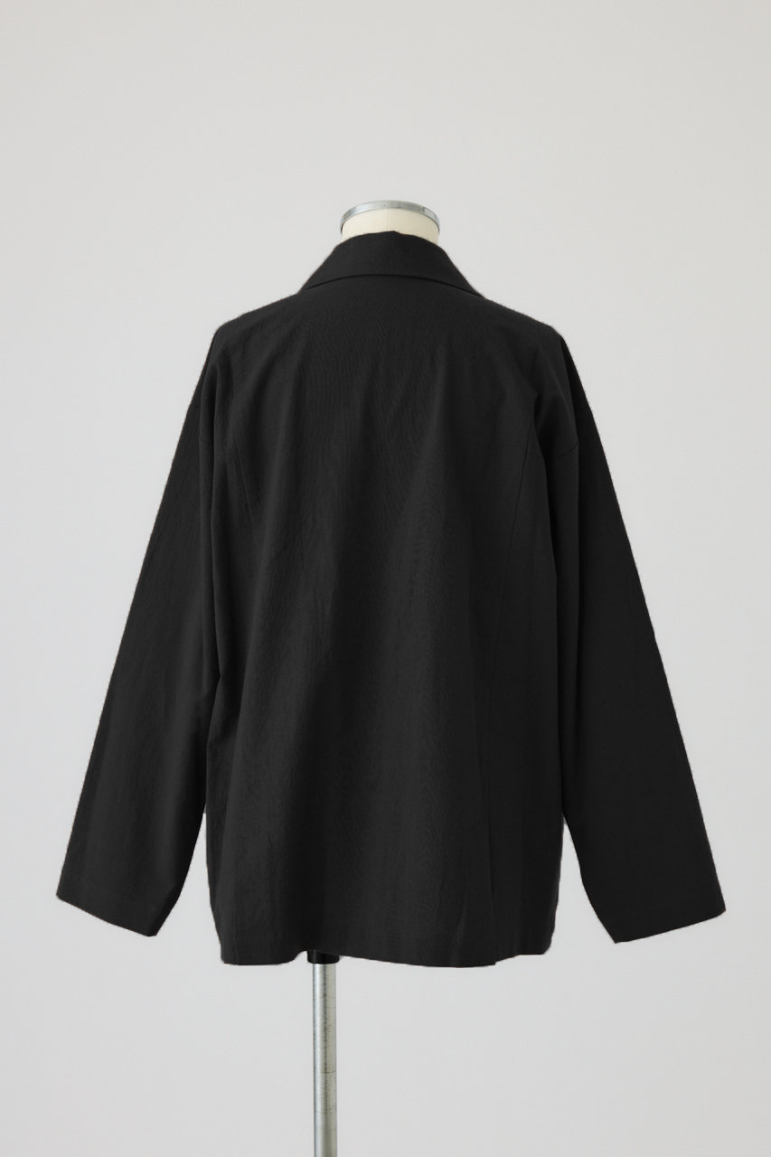 RIM.ARK(リムアーク)｜Linen mix shirt JK/シャツジャケット/BLK の