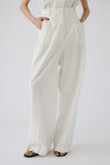 Linen mix slacks/スラックス
