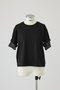 Mesh layered sleeve tee/Tシャツ リムアーク/RIM.ARK ブラック