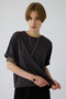 Mesh layered sleeve tee/Tシャツ リムアーク/RIM.ARK チャコールグレー