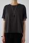 Mesh layered sleeve tee/Tシャツ リムアーク/RIM.ARK