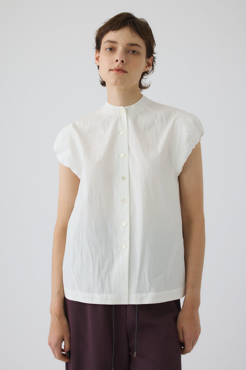 リムアーク/RIM.ARKのBottle neck volume blouse/ブラウス(ホワイト/460JAL30-0371)