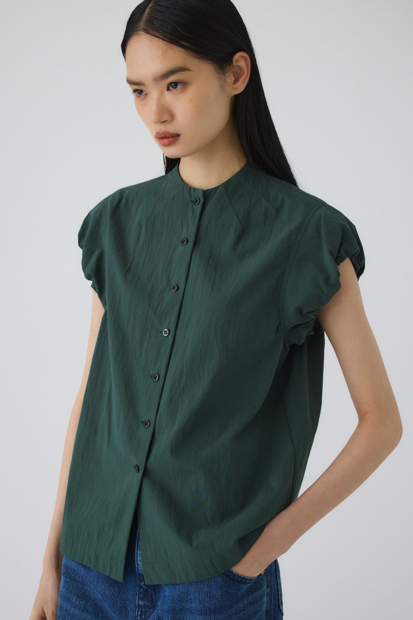 リムアーク/RIM.ARKのBottle neck volume blouse/ブラウス(グリーン/460JAL30-0371)
