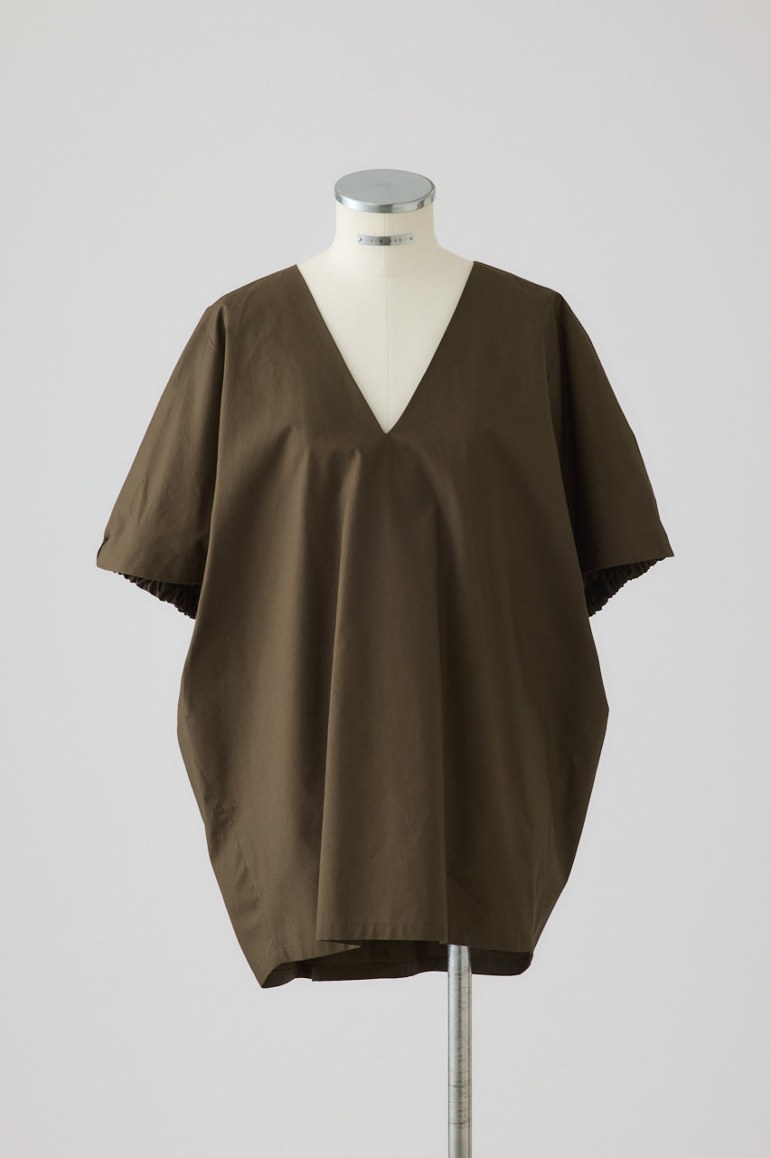 リムアーク/RIM.ARKのGather sleeve v-neck PO/プルオーバー(カーキ/460JAS30-0731)