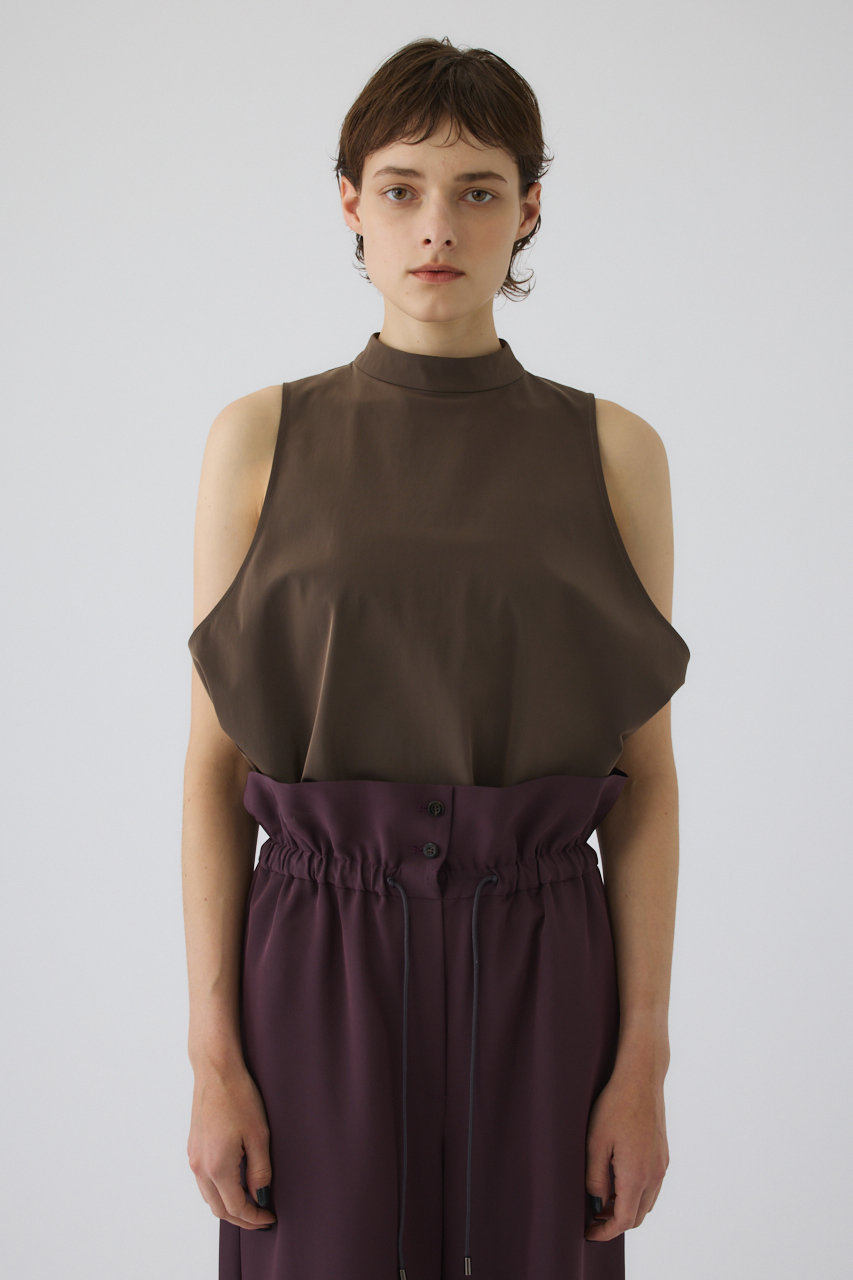 リムアーク/RIM.ARKのBottle neck oversized tunic/チュニック(ブラウン/460JAS80-0891)