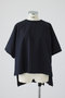 Asymmetric hem woven T/SH/Tシャツ リムアーク/RIM.ARK ダークネイビー