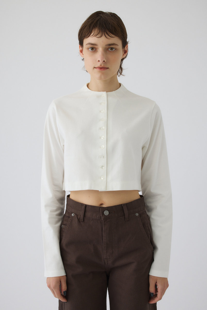 リムアーク/RIM.ARKのNeck darts cut long T/SH/Tシャツ(ホワイト/460JAL80-0931)
