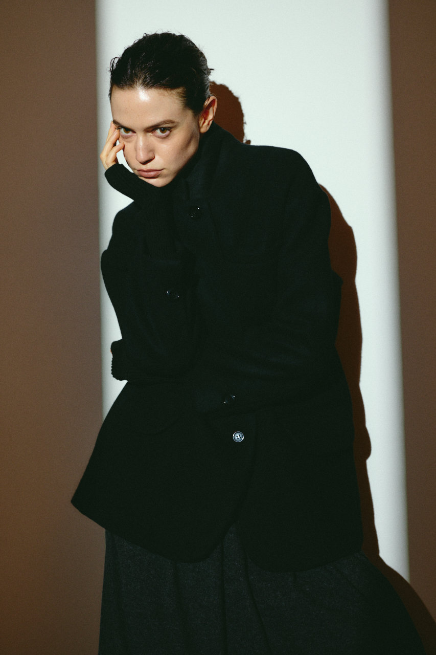 リムアーク/RIM.ARKの【予約販売】Oversized wool tailored CT/コート(ブラック/460JAN30-0291)