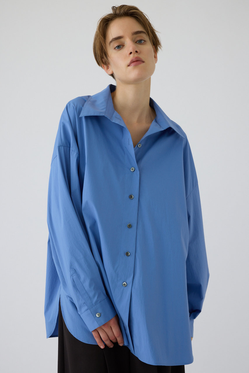リムアーク/RIM.ARKのNeck open oversized SH/シャツ(ブルー/460JAS30-1211)