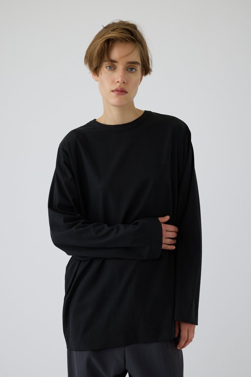 RIM.ARK Oversize woven fall T-SH/Tシャツ (ブラック, FREE) リムアーク ELLE SHOP