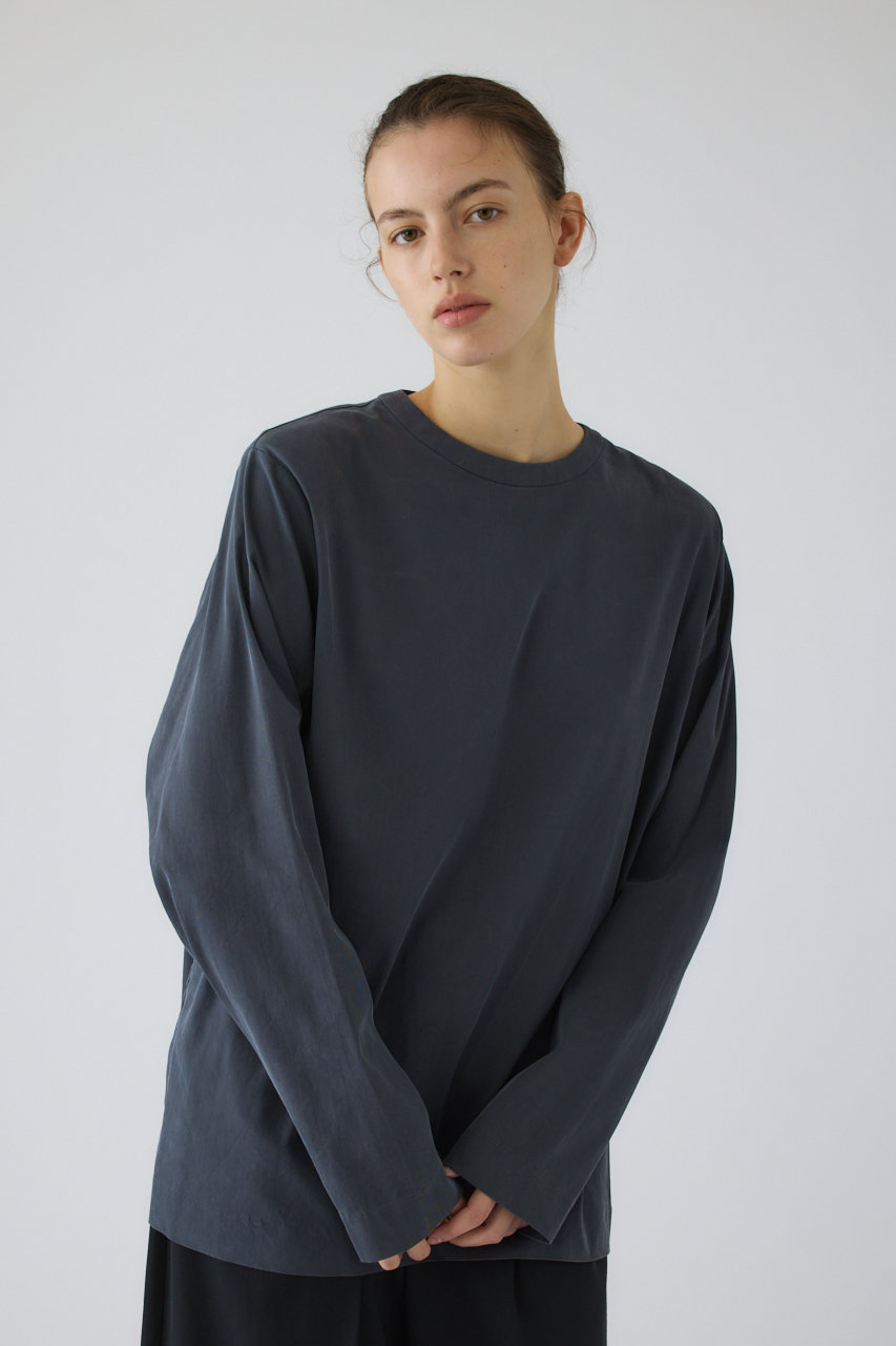 RIM.ARK Oversize woven fall T-SH/Tシャツ (グレー, FREE) リムアーク ELLE SHOP