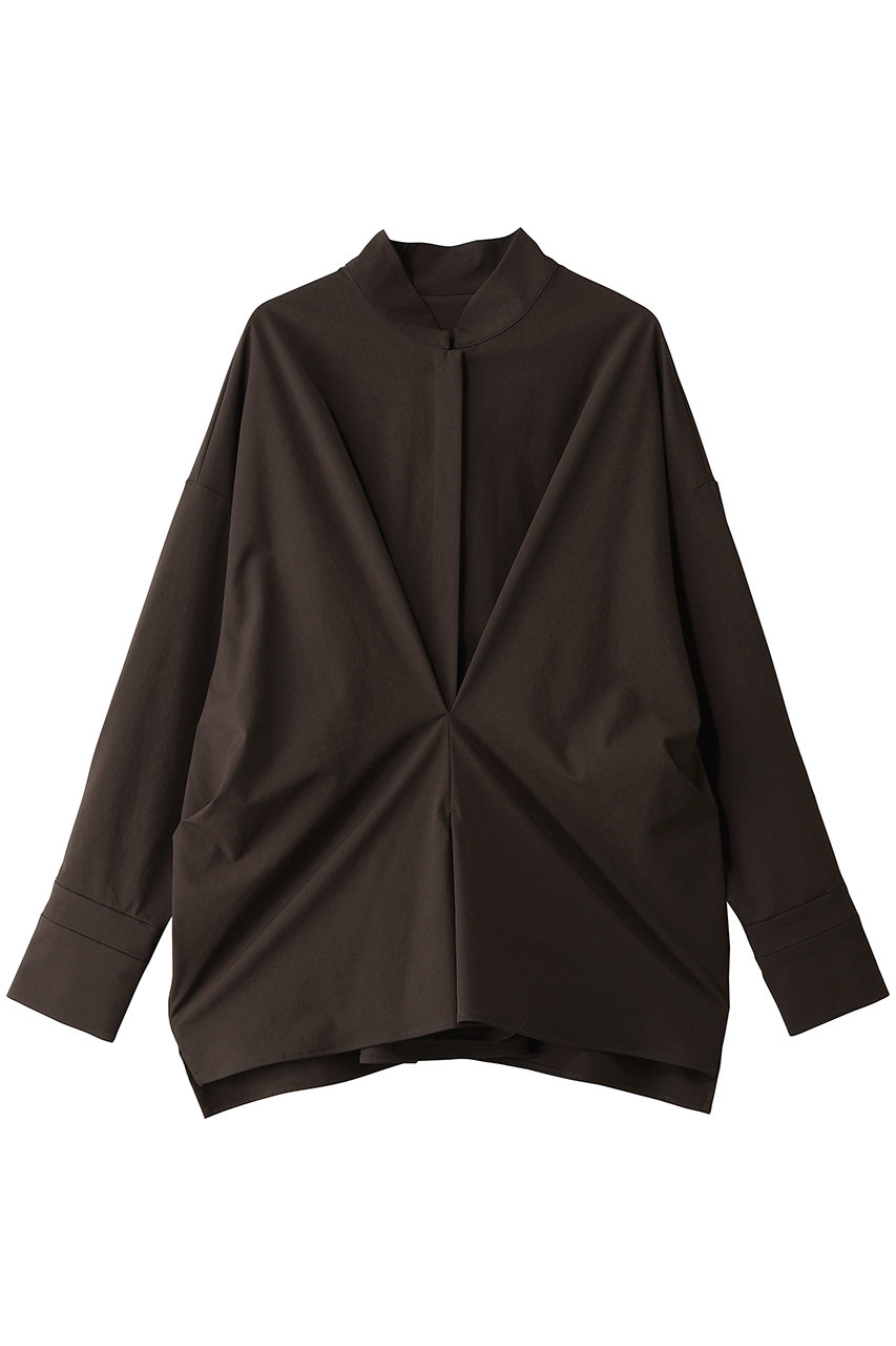 RIM.ARK Tuck point wide shirt/シャツ (ブラウン, FREE) リムアーク ELLE SHOP