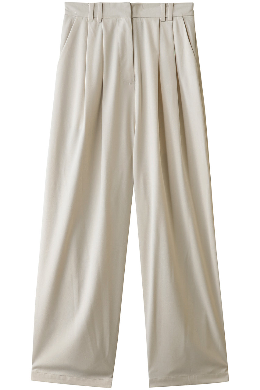 RIM.ARK W tuck wide slacks/スラックス (アイボリー, 36) リムアーク ELLE SHOP