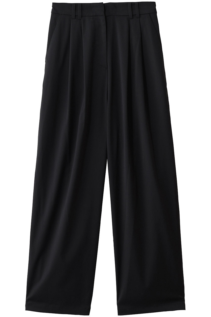 RIM.ARK W tuck wide slacks/スラックス (ブラック, 38) リムアーク ELLE SHOP