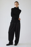 W tuck wide slacks/スラックス