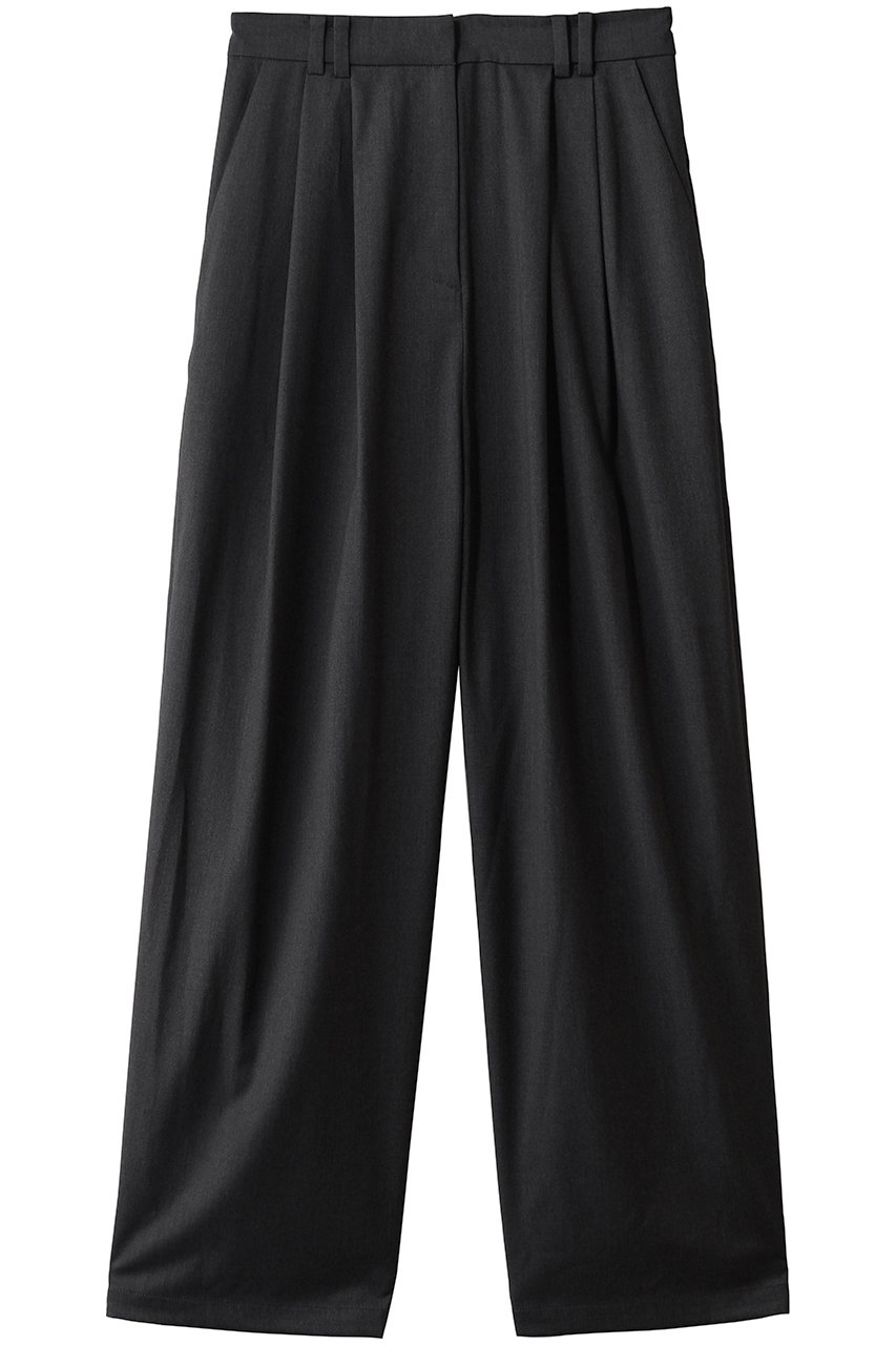 RIM.ARK W tuck wide slacks/スラックス (グレー, 38) リムアーク ELLE SHOP