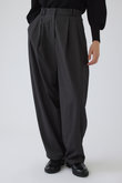 W tuck wide slacks/スラックス