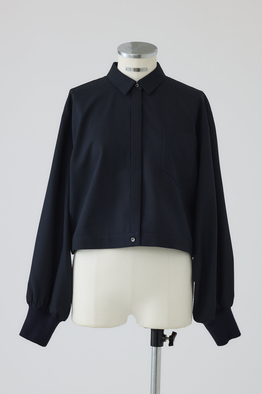 RIM.ARK Urban rib-cuff SH/シャツ (ダークネイビー, FREE) リムアーク ELLE SHOP
