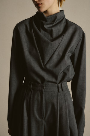 リムアーク/RIM.ARKのNeck drape blouse/ブラウス(110400/110403)