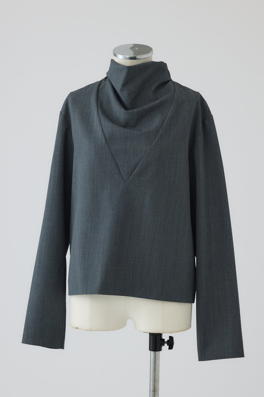 RIM.ARK Neck drape blouse/ブラウス (グレー, FREE) リムアーク ELLE SHOP